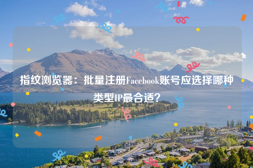 指纹浏览器：批量注册Facebook账号应选择哪种类型IP最合适？
